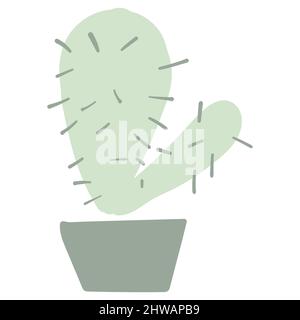 Cactus Hand Drawn Cute Illustration element Stock Vector