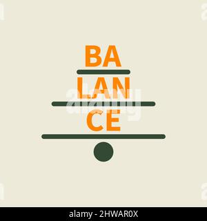 Balance, life coaching, mentor logo. Harmony concept. Life and work balance icon. Stock Vector