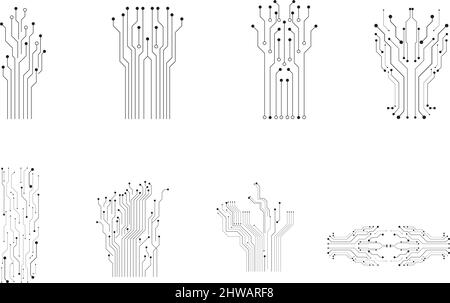 Circuit line board  logo and symbol Stock Vector