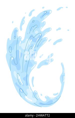 Splash of water, wave figure. Vector illustration Stock Vector