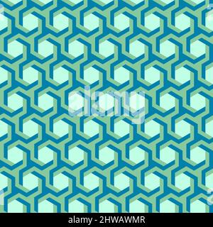 Modern decorative vector seamless geometric pattern design for fabric and printing. Repeat abstract texture background. Simple random hexagon shapes Stock Vector