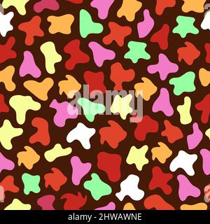 Elegant trendy vector seamless camouflage pattern design with abstract shapes. Repeating texture background for printing and textile Stock Vector