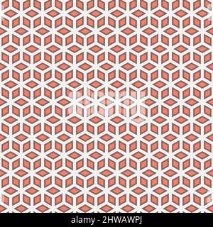 Modern stylish vector seamless geometric pattern design for printing and textile. Elegant repeat texture background of hexagons and rhombus shapes Stock Vector
