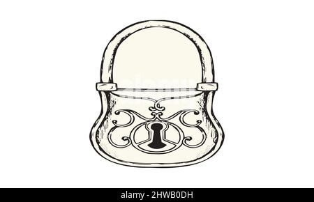 padlock icon isolated on white background Stock Vector