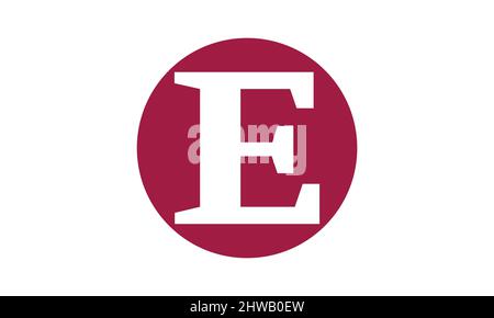 Initial Letter E Logo. Pink and White Geometric Shape Origami Style isolated on Double Background. Usable for Business and Branding Logos. Stock Vector
