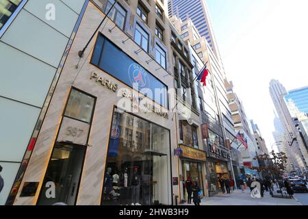 New York, USA. 04th Mar, 2022. Paris Saint-Germain new store is now open on Fifth Avenue in New York, NY on March 4, 2022. Photo by Charles Guerin/ABACAPRESS.COM Credit: Abaca Press/Alamy Live News Stock Photo