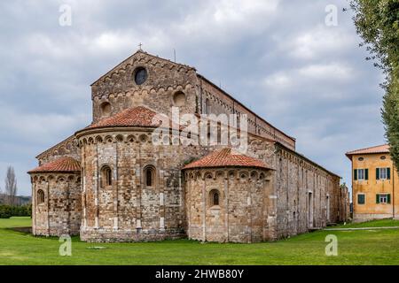 Basilica of St. Peter the Apostle in San Piero a Grado, Pisa, Italy Stock Photo