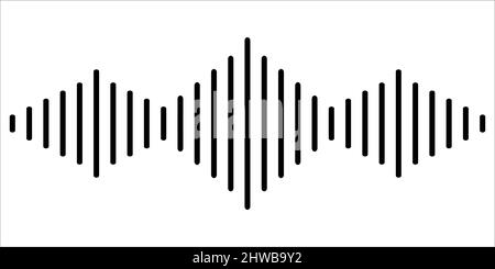 Sound wave frequency icon, beat music rhythm for turnip Stock Vector