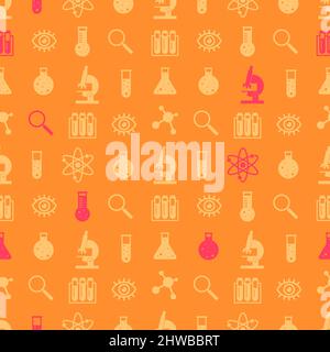 vector seamless pattern with education icons - back to school Stock Vector