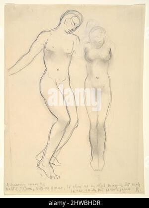 Two Figures.  Artist: Kahlil Gibran, Lebanese, 1883–1931 Stock Photo