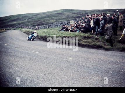 Motor sidecar-racing circuit and motorcycle racing circa 1960 United Kingdom (part 1).  Live racing sporting events, Kent UK Stock Photo