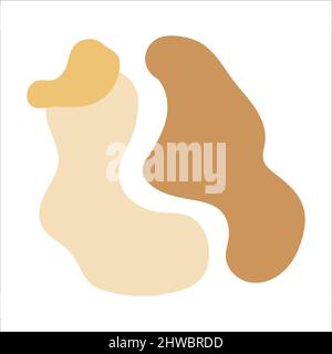 Abstract Organic Shapes minimalist Geometric and Flowing Elements Stock Vector