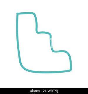 Stairs Element Hand Drawn Cute Illustration Pastel Color Stock Vector