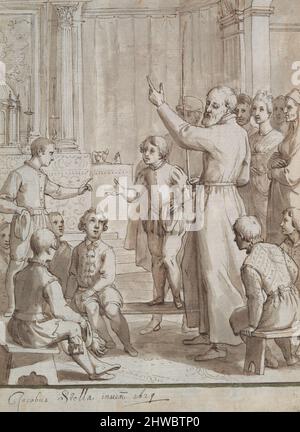 St. Philip as a tutor.  Artist: Jacques Stella, French, 1596–1657 Stock Photo