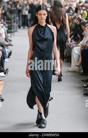 Model Effie Steinberg walks on the runway at the Dior fashion show ...