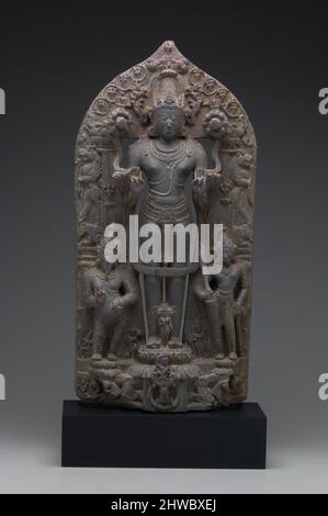 Sun God Surya with Adityas, Attendants, and Wives Stock Photo