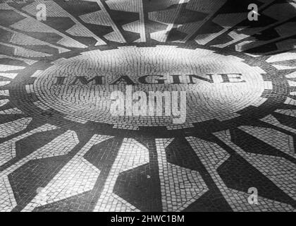 John Lennon Imagine Memorial, New York Stock Photo