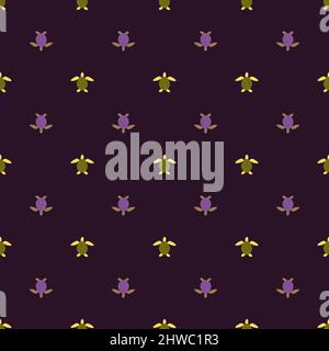 Sea turtles seamless pattern. Cute marine turtle in doodle style. Beautiful animals texture for fabric, wrapping paper, wallpaper, tissue, illustratio Stock Vector