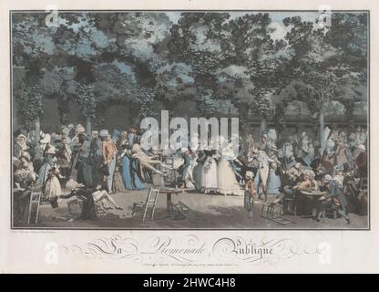 La Promenade Publique.  Artist: Philibert-Louis Debucourt, French, 1755–1832 Stock Photo