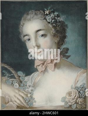 Tête de Flore (Head of Flora). Engraver: Louis-Marin Bonnet, French, 1736–1793After: François Boucher, French, 1703–1770 Stock Photo