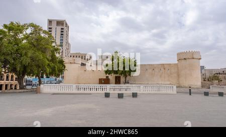 Doha, Qatar - January 15th 2022: Al Koot Fort in Souq Waqif, Doha, Qatar Stock Photo