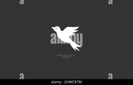 Bird fly vector logo design Stock Vector