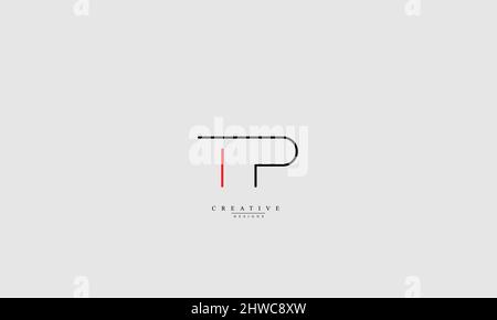 Alphabet letters Initials Monogram logo TP PT T P Stock Vector
