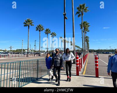 Orlando, FL USA- November 27, 2021: People walking into Hollywood Studios Walt Disney World in Orlando, Florida. Stock Photo