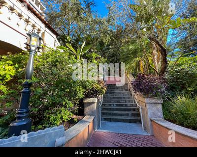 Orlando, FL USA- November 27, 2021: The Tower of Terror ride at Hollywood Studios Walt Disney World in Orlando, Florida. Stock Photo