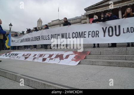 Ukraine  rally second weekend of anti war sentiments expressed Stock Photo