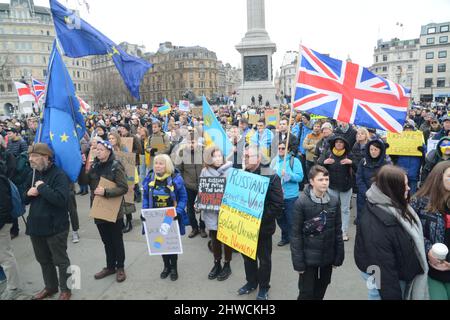 Ukraine  rally second weekend of anti war sentiments expressed Stock Photo