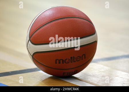 London, UK. 05th Mar, 2022. the match ball used in the WBBL Trophy - Semi Final 1st Leg fixture between London Lions and Nottingham Wildcats at The University of East London - London, England. Credit: SPP Sport Press Photo. /Alamy Live News Stock Photo