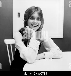 Olivia Newton-John December 1970 Singer Music Pictured after appearing with Cliff Richard on a Christmas TV Show 4th December 1970 Stock Photo