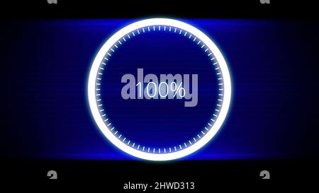Infographics Circular Graph Animation Counting. Loading animation. Stock Photo