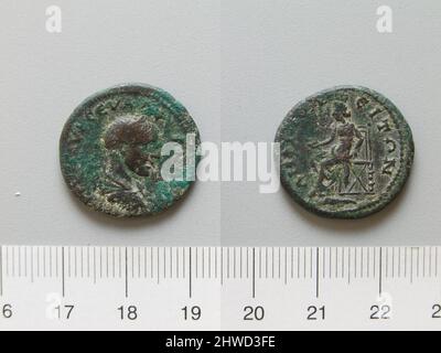 Coin of Severus Alexander, Emperor of Rome. Ruler: Severus Alexander, Emperor of Rome, A.D. 208–235, ruled A.D. 222–35 Mint, possibly by: Amphipolis Stock Photo