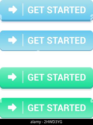 Get Started Buttons Stock Vector