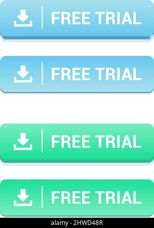 Free Trial Buttons Stock Vector
