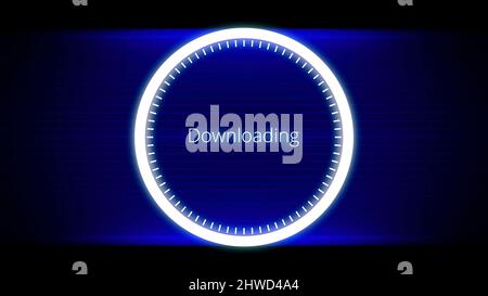 Infographics Circular Graph Animation Counting. Loading animation. Stock Photo