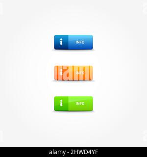Info Web Buttons Stock Vector