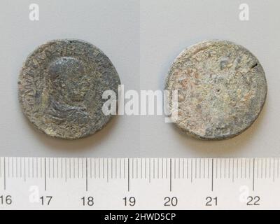 Coin of Maximinus I, Emperor of Rome from Thessalonica. Ruler: Maximinus I, Emperor of Rome, ca. A.D. 173–238, ruled 235–38 Mint: Thessalonica Stock Photo