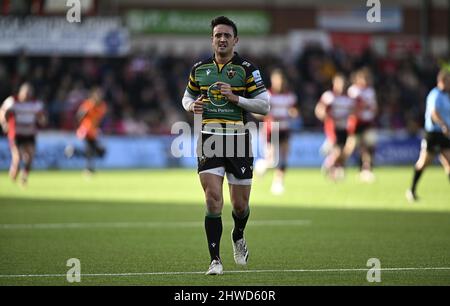 Gloucester, United Kingdom. 05th Mar, 2022. Premiership Rugby. Gloucester Rugby V Northampton Saints. Kingsholm Stadium. Gloucester. Alex Mitchell (Northampton Saints) during the Gloucester Rugby V Northampton Saints Gallagher Premiership rugby match. Credit: Sport In Pictures/Alamy Live News Stock Photo