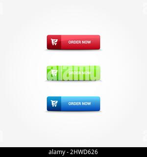 Order Now Web Buttons Stock Vector