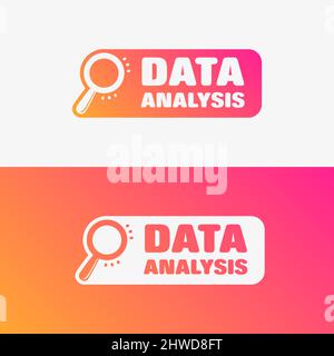 Data Analysis Vector Label Set Stock Vector