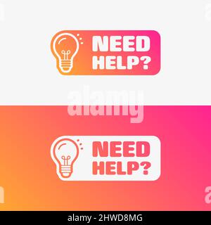 Need Help Shopping Vector Label Set Stock Vector
