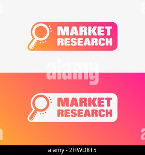 Market Research Vector Label Set Stock Vector