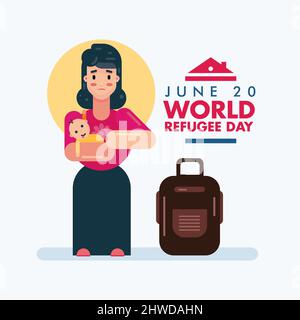 World Refugee Day 20th June, war crisis people family transportation ...