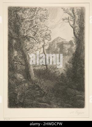 Paysage.  Artist: Alphonse Legros, French, 1837–1911 Stock Photo