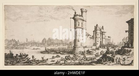 Vue du Pont Neuf.  Artist: Unknown After: Jacques Callot, French, 1592–1635 Stock Photo