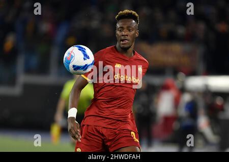 Rome, Italy. 05th Mar, 2022. Tammy Abraham of AS Roma during the Serie A football match between AS Roma and Atalanta BC at Olimpico stadium in Rome (Italy), March 5th, 2022. Photo Antonietta Baldassarre/Insidefoto Credit: insidefoto srl/Alamy Live News Stock Photo