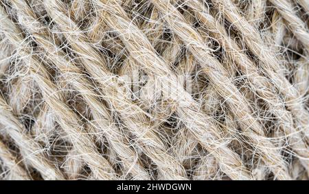 Macro texture of twisted rope wrapped in a ball Stock Photo